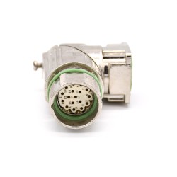 right angled connector M623 17 Pin Female 4 Hole Flange Waterproof Connector Shield