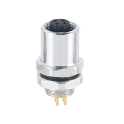 M5 Connector 4Pin M5 Female Back Mount PCB Socket Waterproof Shield Aviation Connector
