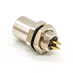 M5 Connector 4Pin M5 Female Back Mount PCB Socket Waterproof Shield Aviation Connector