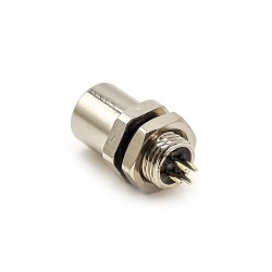 M5 Connector 4Pin M5 Female Back Mount PCB Socket Waterproof Shield Aviation Connector 10pcs
