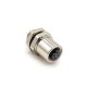 M5 Connector 4Pin M5 Female Back Mount PCB Socket Waterproof Shield Aviation Connector 10pcs