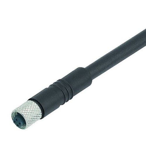 Waterproof M5 Connector Single-Ended Cordset Screw Type 4Pin M5 Female Plug Waterproof Non-Shield With 1M 26AWG Wire Waterproof M5 Connector Single-Ended Cordset Screw Type 4Pin M5 Female Plug Waterproof Non-Shield With 1M 26AWG Wire