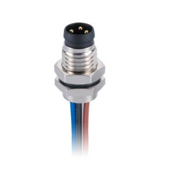 10 pcs M8 3 pin Sensor Cable Connector Waterproof A Coding 3Pin M8 Solder With 1M 24AWG Wire