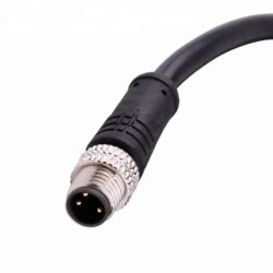 10 pcs M8 3pin Male Types Plug IP67 Waterproof Molding Type M8 3 Cores Male Connector With 1M 24AWG Wire