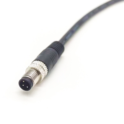 10 pcs M8 3pin Male Types Plug IP67 Waterproof Molding Type M8 3 Cores Male Connector With 1M 24AWG Wire