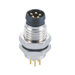 10 pcs M8 5 pin Connector Waterproof B Coding Front Mount M8 5 Cores Male Mount Connector