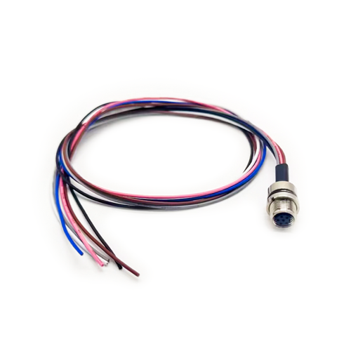 10 pcs M8 6Pin Solder Cable Connector Circular Straight Waterproof A Coding Front Mount Socket With 50CM 26AWG Cable 10 pcs M8 6Pin Solder Cable Connector Circular Straight Waterproof A Coding Front Mount Socket With 50CM 26AWG Cable