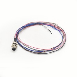 10 pcs M8 Panel Mount A Coding Front Mount 6 Cores M8 Male Solder Type With 1M 26AWG Wire