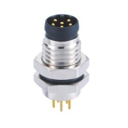 10 pcs M8 PCB Mount Types A Coding Waterproof Front Mount Circular M8 6 Pin Male Aviation Connector