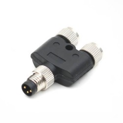 10 pcs M8 Y Type Adapter Waterproof M8 3Pin One Male Plug To Two Female Plug Connector