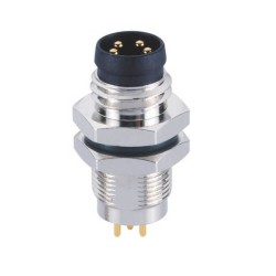 10 pcs Panel Mount Socket M8 Connector Waterproof Straight Back Mount Male 4Pin PCB Connector