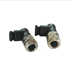 10 pcs Right Angle M8 5Pin Waterproof Plastic B Coding Assemble Type Female Plug