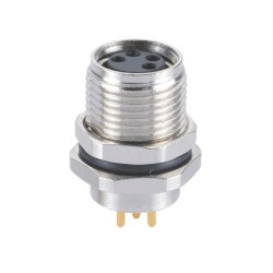 10pcs M8 4 pin Female Connector Waterproof Socket 4 Pin Female PCB Type Panel Mount Connector