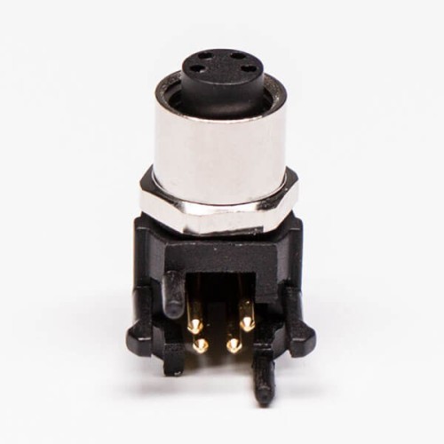 10pcs M8 Bulkhead Connector Right Angle PCB Connector 4 Pin Panel Mount Female Waterproof Socket 10pcs M8 Bulkhead Connector Right Angle PCB Connector 4 Pin Panel Mount Female Waterproof Socket