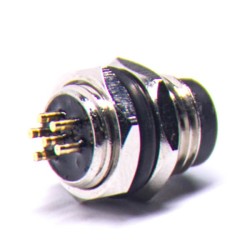 10pcs M8 Bulkhead Connector Straight A-Coding Panel Connector 6 Pin Male Back Mount PCB Socket