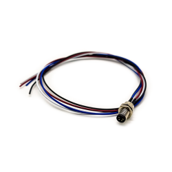 10pcs M8 Cable Connector 4 Pin Male Shiled Solder Type Panel Aviation For Cable 24AWG 0.5M Straight Waterproof