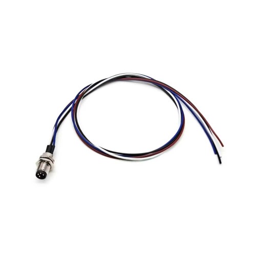10pcs M8 Cable Connector 4 Pin Male Shiled Solder Type Panel Aviation For Cable 24AWG 0.5M Straight Waterproof