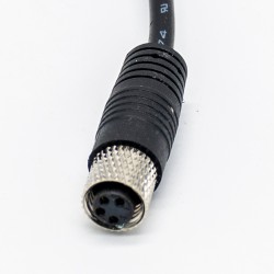 10pcs M8 Cable Waterproof Straight A Coding M8 4 Pins Female Molding Type With 1M 24AWG Wire