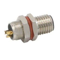 10pcs M8 Circular Connector Back Mount 3 Pin Male Solder Cable Connector