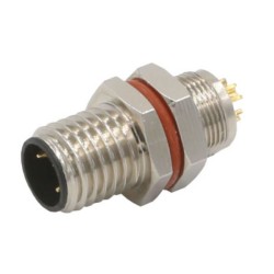 10pcs M8 Circular Connector Back Mount 3 Pin Male Solder Cable Connector