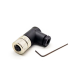 10pcs M8 Connector Screw Type Connector Right Angle 3 Pin Assemble Cable Female Plug 10pcs M8 Connector Screw Type Connector Right Angle 3 Pin Assemble Cable Female Plug