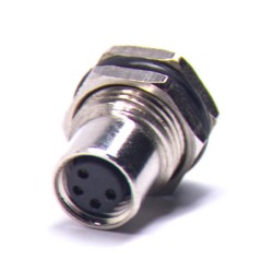 10pcs M8 Female Connector Panel Mount Connector 4 Pin female Front Mount Solder Cable Socket