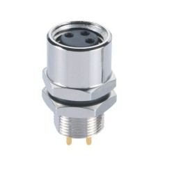 10pcs M8 Mount Connector PCB Type 3Pin Back Mount Female Socket Waterproof Straight Sensor Connector