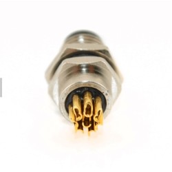 10pcs M8 Sensor Cable Connector A Coding Front Mount Circular 8 Pin female Solder Socket Straight Waterproof