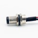 3 Pin M8 Connector Male Straight Panel Receptacles Waterproof Front Mount With Line 0.2M 3 Pin M8 Connector Male Straight Panel Receptacles Waterproof Front Mount With Line 0.2M