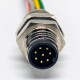 3Pin M8 Connector Waterproof Male Straight Panel Mount Sensor Connector Solder Type Receptacle With 75CM 24AWG Wire Non-Shield 3Pin M8 Connector Waterproof Male Straight Panel Mount Sensor Connector Solder Type Receptacle With 75CM 24AWG Wire Non-Shield