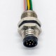 3Pin M8 Connector Waterproof Male Straight Panel Mount Sensor Connector Solder Type Receptacle With 75CM 24AWG Wire Non-Shield 3Pin M8 Connector Waterproof Male Straight Panel Mount Sensor Connector Solder Type Receptacle With 75CM 24AWG Wire Non-Shield