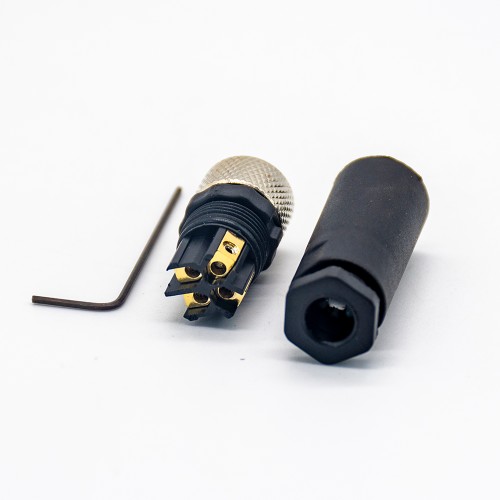 4 Pin M8 Connector Female Plug Unshielded Straight Screw-joint Unshielded 4 Pin M8 Connector Female Plug Unshielded Straight Screw-joint Unshielded