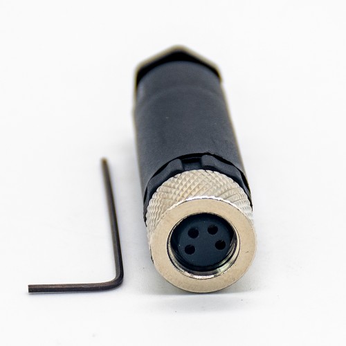 4 Pin M8 Connector Female Plug Unshielded Straight Screw-joint Unshielded 4 Pin M8 Connector Female Plug Unshielded Straight Screw-joint Unshielded