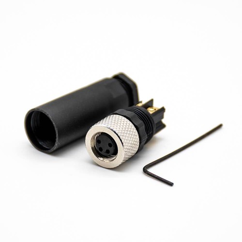 4 Pin M8 Connector Female Plug Unshielded Straight Screw-joint Unshielded 4 Pin M8 Connector Female Plug Unshielded Straight Screw-joint Unshielded