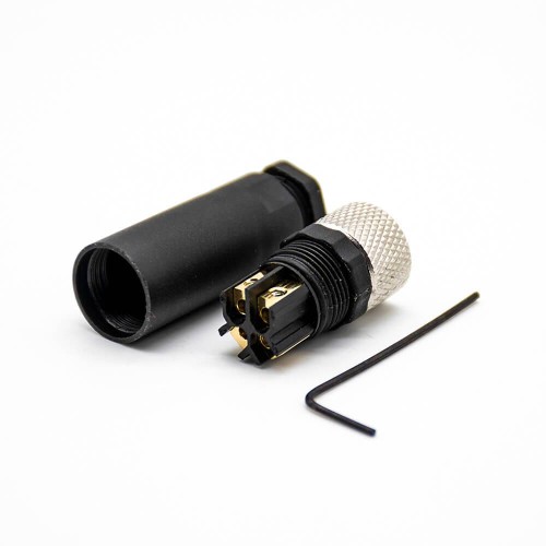 4 Pin M8 Connector Female Plug Unshielded Straight Screw-joint Unshielded 4 Pin M8 Connector Female Plug Unshielded Straight Screw-joint Unshielded