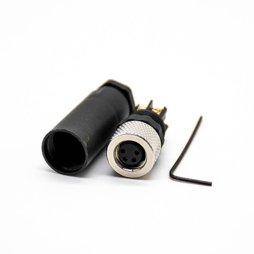 4 Pin M8 Connector Female Plug Unshielded Straight Screw-joint Unshielded 4 Pin M8 Connector Female Plug Unshielded Straight Screw-joint Unshielded