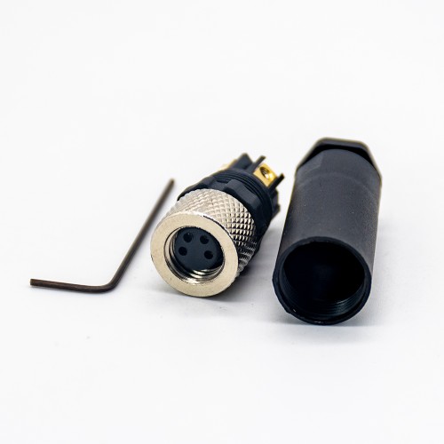 4 Pin M8 Connector Female Plug Unshielded Straight Screw-joint Unshielded 4 Pin M8 Connector Female Plug Unshielded Straight Screw-joint Unshielded