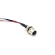 4 Pin M8 Connector Female Waterproof Straight Socket Back Mount Wiring 0.2M Solder 4 Pin M8 Connector Female Waterproof Straight Socket Back Mount Wiring 0.2M Solder