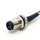 4Pin M8 Connector Waterproof Straight Male Panel Mount Solder Type Receptacle With 1M 24AWG Wire 4Pin M8 Connector Waterproof Straight Male Panel Mount Solder Type Receptacle With 1M 24AWG Wire