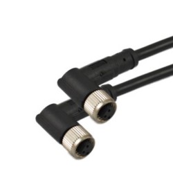 5pcs M8 3 pin Sensor Cable To 3 Pin Female Plug Molding Type With 1M 24AWG Cable