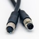 6 Pin Circular Connector M8 A Code Cable Crodset 26AWG 50CM Male to Female Straight 6 Pin Circular Connector M8 A Code Cable Crodset 26AWG 50CM Male to Female Straight