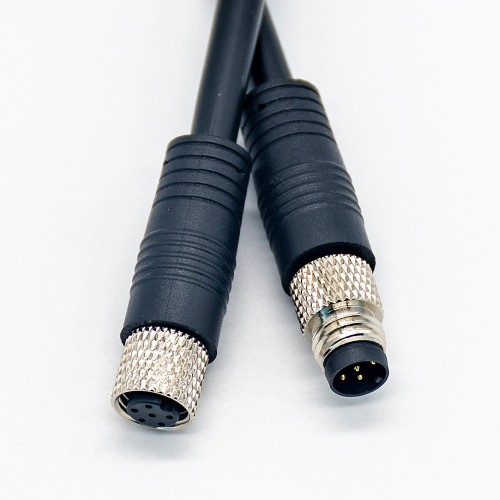 6 Pin Circular Connector M8 A Code Cable Crodset 26AWG 50CM Male to Female Straight 6 Pin Circular Connector M8 A Code Cable Crodset 26AWG 50CM Male to Female Straight