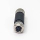 Field Wireable Connector M8 Female Plug 4 Pin Unshielded Straight Screw-Joint for Cable