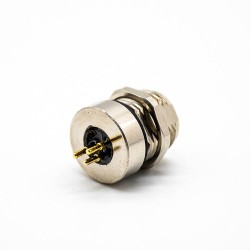 M8 3 Pin Female Connector Straight PCB Mount Solder Type Front Mount Waterproof Receptacles
