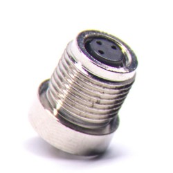 M8 3Pin Female Connector Panel Mount Cable Front Mount Solder Type Waterproof Straight Socket