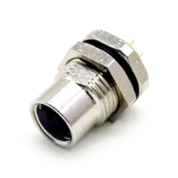 M8 3Pin Female Connector Straight Panel Mount Connector Front Mount PCB Socket Waterproof