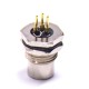 M8 3Pin Female Connector Straight Panel Mount Connector Front Mount PCB Socket Waterproof M8 3Pin Female Connector Straight Panel Mount Connector Front Mount PCB Socket Waterproof