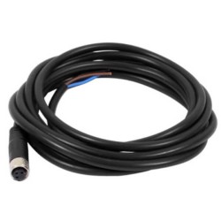 M8 3Pins Female Molding Connector Cable Straight Connector With 1M 24AWG Wire