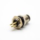 M8 4 Pin Male Connector Back Mount Waterproof Receptacles Straight PCB Mount Solder Type