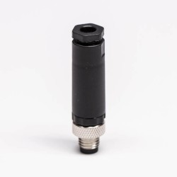 M8 4Pin Field Wireable Connector Straight Male Assemble Type Unshiled Waterproof Plug